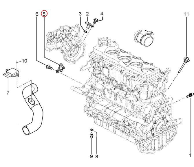 Czujnik położenia wału korbowego Renault Mascott 7485134089
