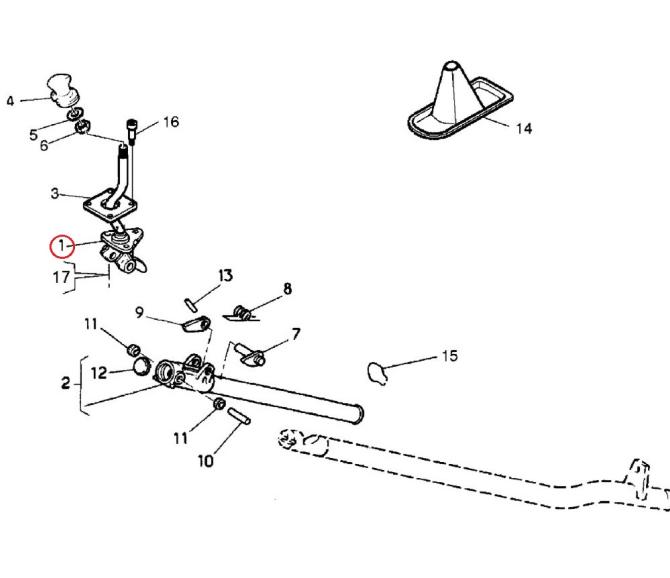Drążek zmiany biegów Renault midlium 7421869820