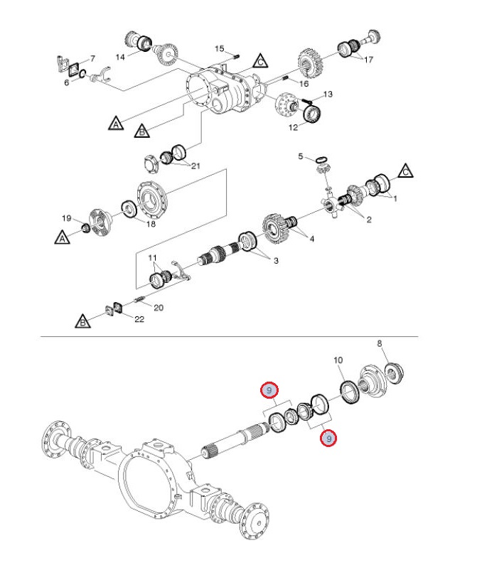 Łożysko wałka ataku Volvo 85104619