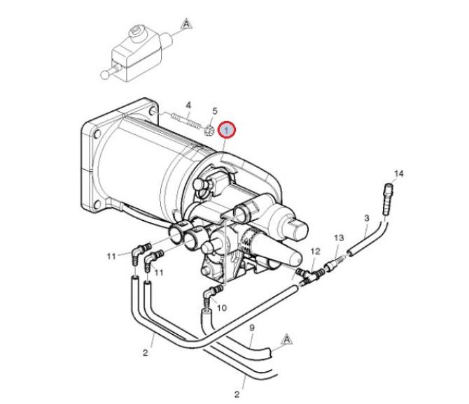 Siłownik sprzęgła vovlo FE 20857304