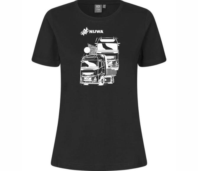 T-shirt Volvo trucks woman l black rozm. l