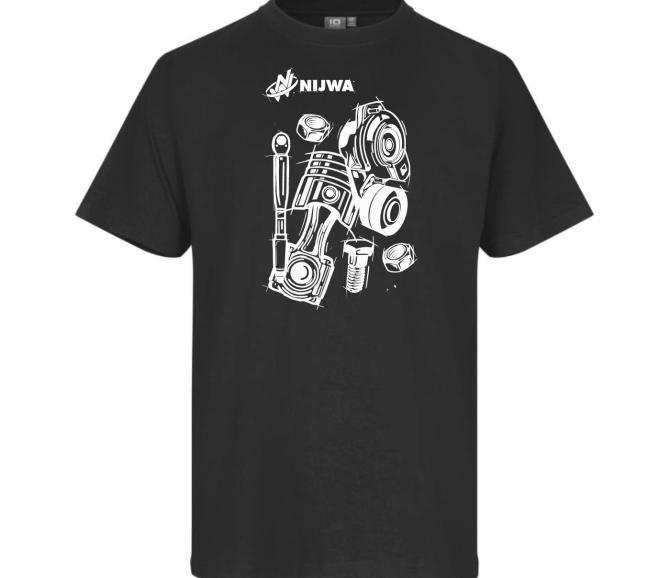 T-shirt nijwa child 8 black rozm. 8