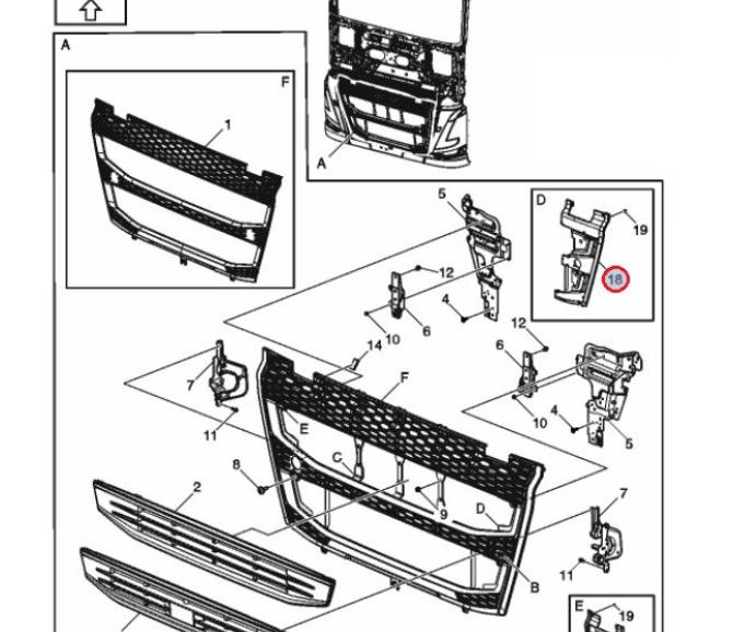 Panel atrapy przedniej lewy 78680311