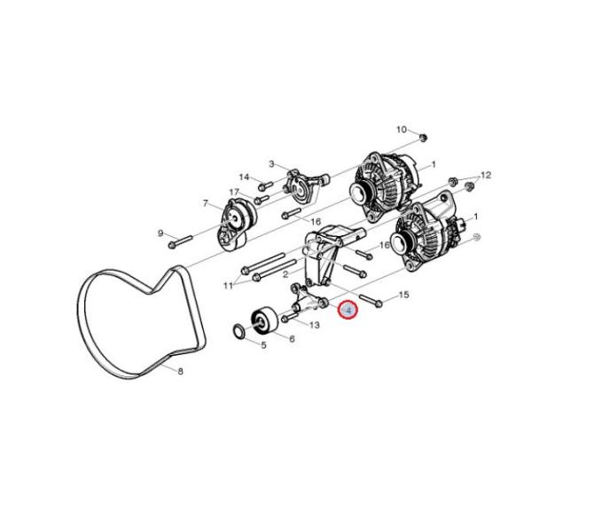 Wspornik alternatora 24230258