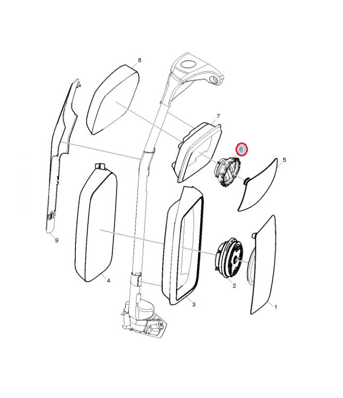 Silniczek sterowania lusterka małego Renault gama T 7482408453