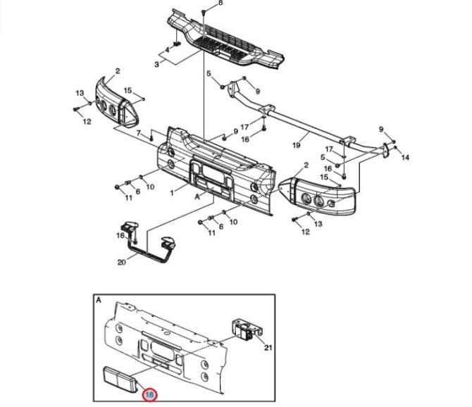 Pokrywa radaru zderzaka 7484552233