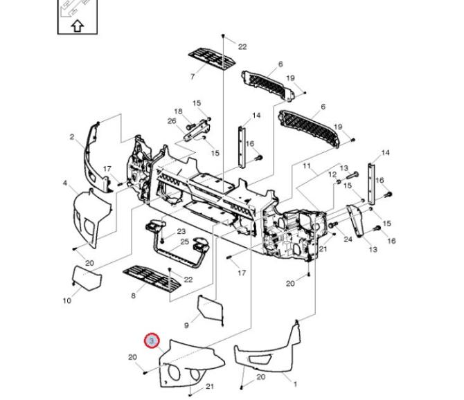 Obudowa zewnętrzna reflektora lewa Renault Gama D Narrow  7482534693