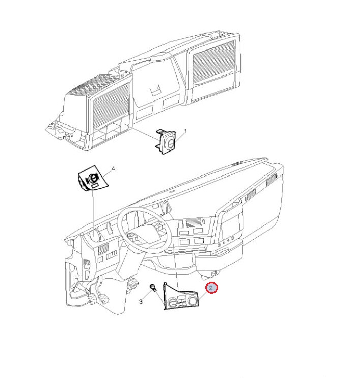 Panel sterowania klimatyzacji Volvo FH4  22131006