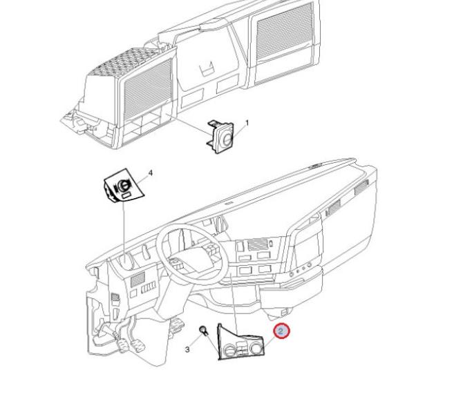 Panel sterowania klimatyzacji Volvo FH4  22131006