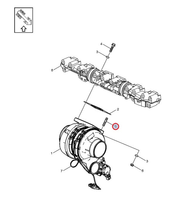 Szpilka turbosprężarki 7400977581