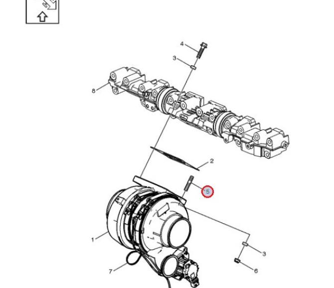 Szpilka turbosprężarki 7400977581