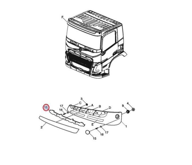 Podkładka osłony przeciwsłonecznej 23379723