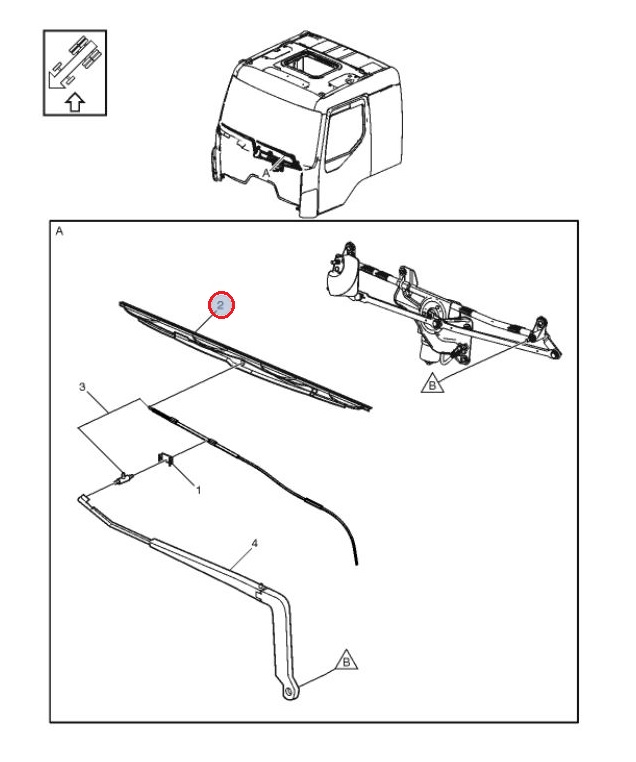 Zestaw 2 wycieraczek szyby czołowej 7421460367