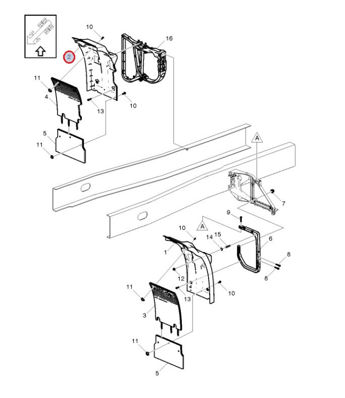 Błotnik przedni podwozie prawy 7482647398