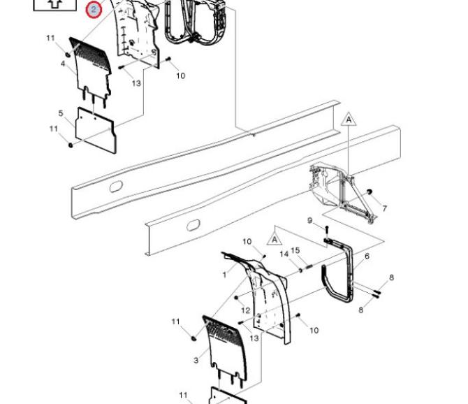 Błotnik przedni podwozie prawy 7482647398