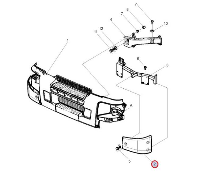 Narożnik zderzaka lewy 7484541669