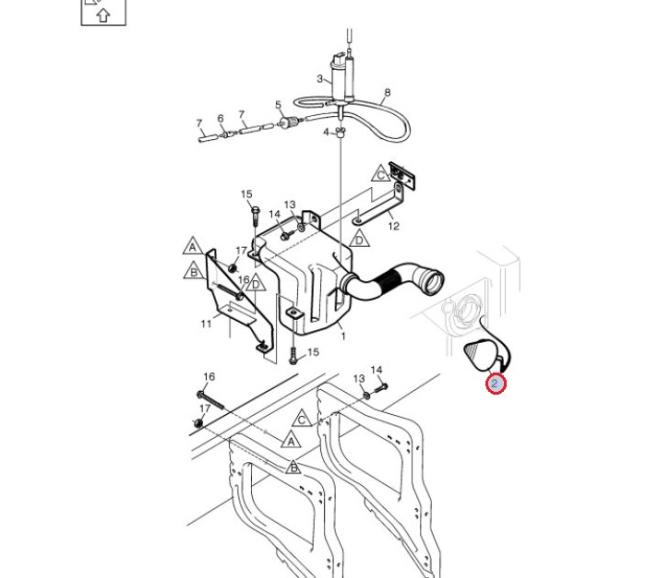 Korek  zbiornika spryskiwaczy Volvo FM 3518883