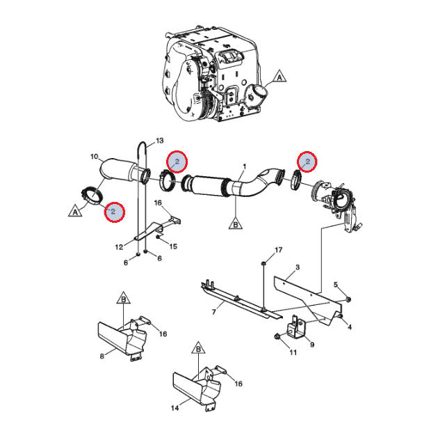 Opaska przewodu układu wydechowego 7424290508