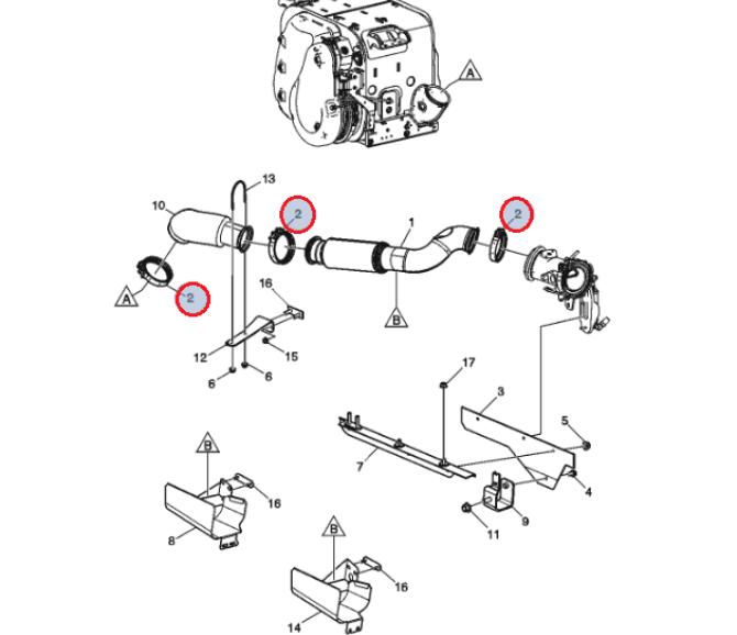 Opaska przewodu układu wydechowego 7424290508