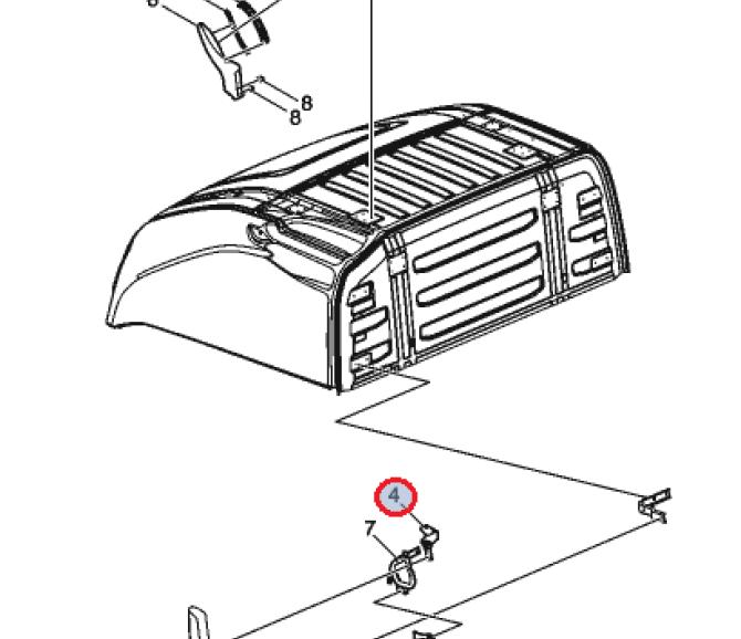 Wspornik spojlera dachu lewy 78622858