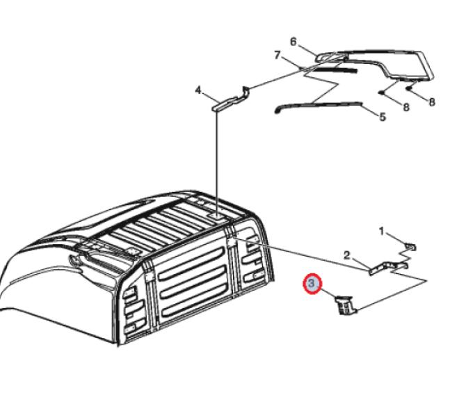 Wspornik spojlera dachu prawy 78622868