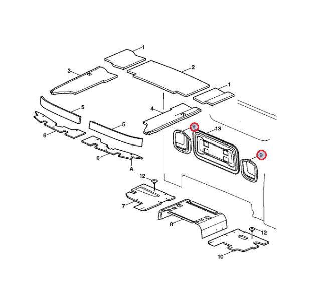 Izolacja kabiny tył renault Gama C 7482555119