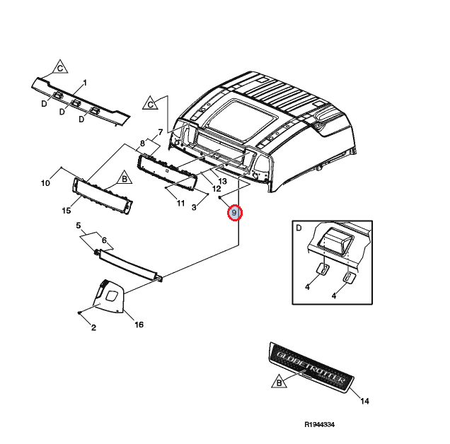 Mocowanie globa aero FH4 23483465