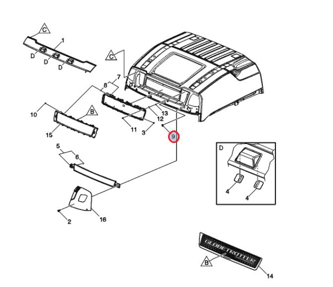Mocowanie globa aero FH4 23483465