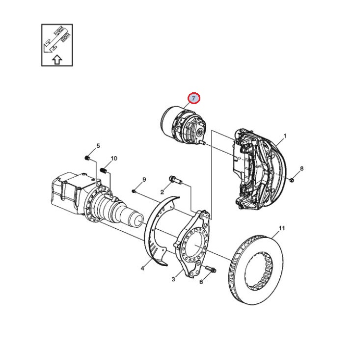 Siłownik hamulcowy lewy Volvo FH4 24158793