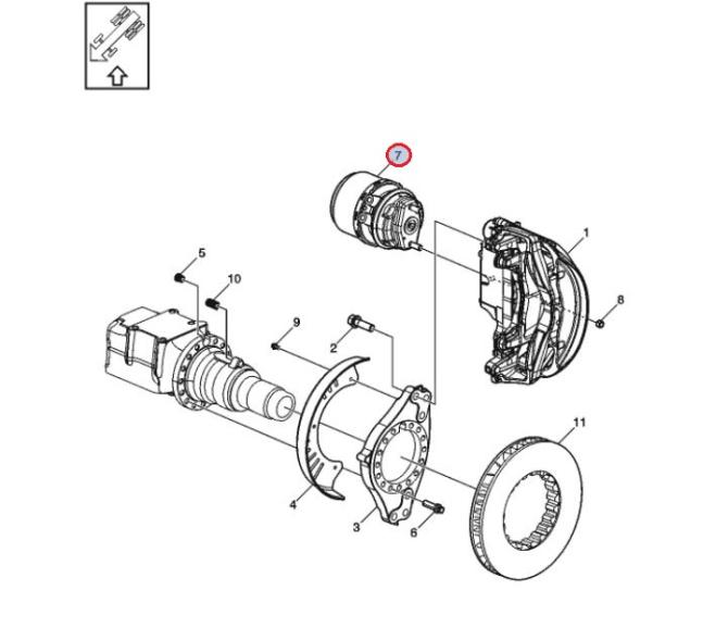 Siłownik hamulcowy lewy Volvo FH4 24158793