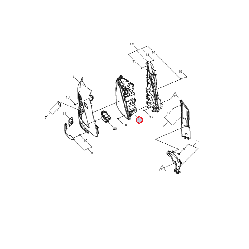 Reflektor główny prawy 24056485