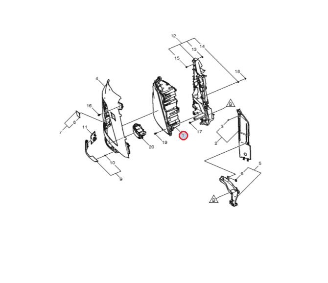 Reflektor główny prawy 24056485