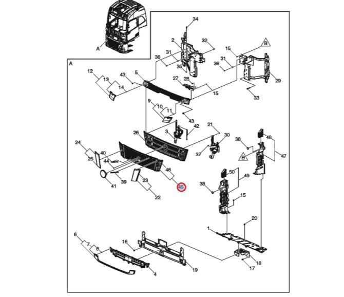 Panel dolny atrapy ze znakiem