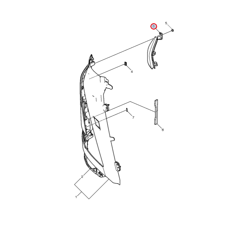 Odblask obudowy lampy lewej 78721525