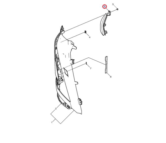 Odblask obudowy lampy lewej 78721525