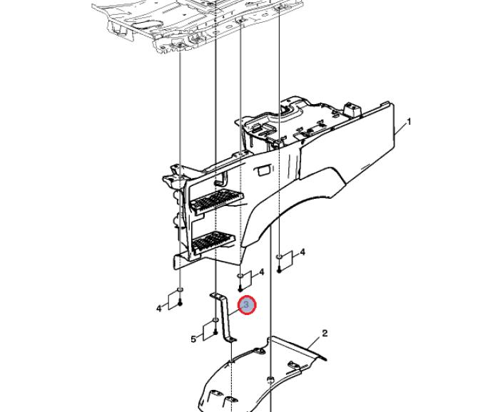 Wspornik obudowy stopni lh