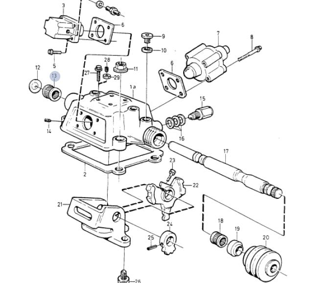Łożysko wałka wybieraka