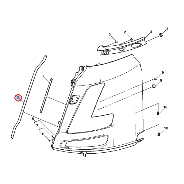 Uszczelka osłony lampy