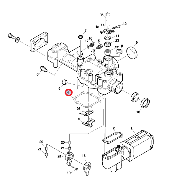 Uszczelka papierowa wybieraka skrzyni biegó Renault Midlum 5001867759
