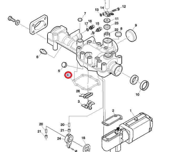 Uszczelka papierowa wybieraka skrzyni biegó Renault Midlum 5001867759