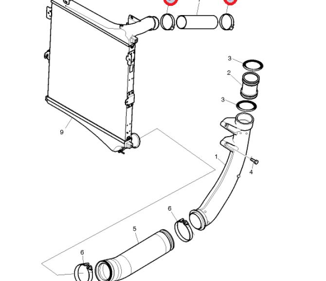 Opaska rury intercooler