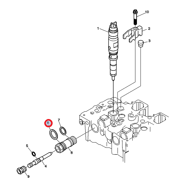 Oring wtryskiwacza Volvo fll7