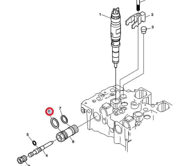 Oring wtryskiwacza Volvo fll7