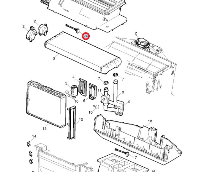 Czujnik temperatury klimy za nagrzewnicą 21122253