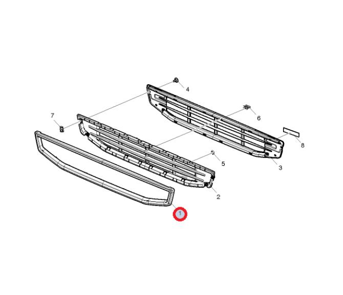 Ramka stopnia górna FH4 chrom 21300291