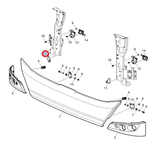 Zatrzask zderzaka rh