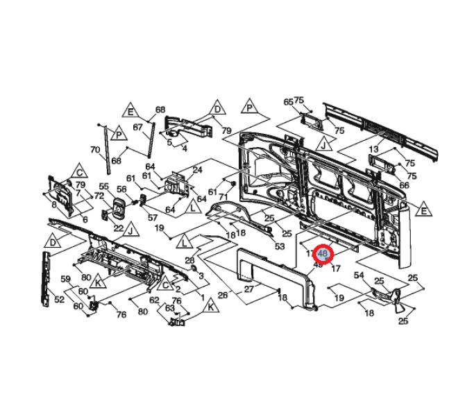 Uchwyt grilla dolnego