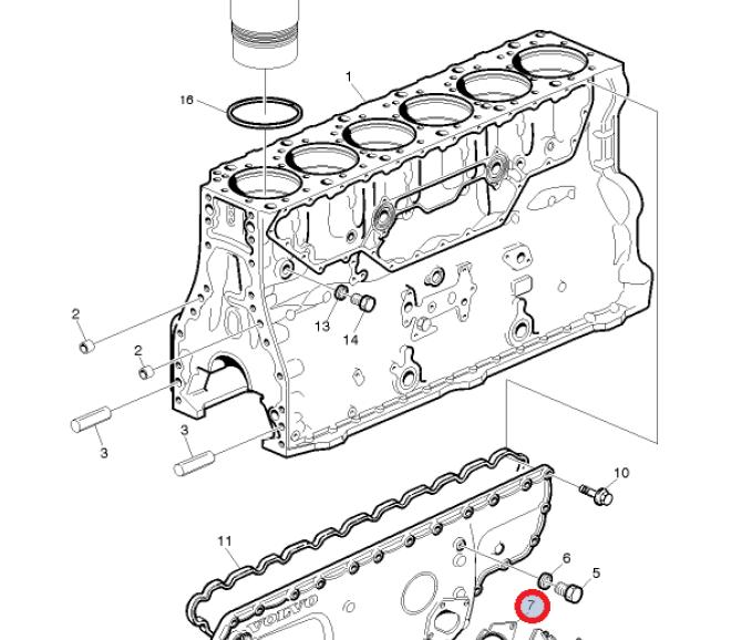 Uszczelka pompy wody d12c/d12d