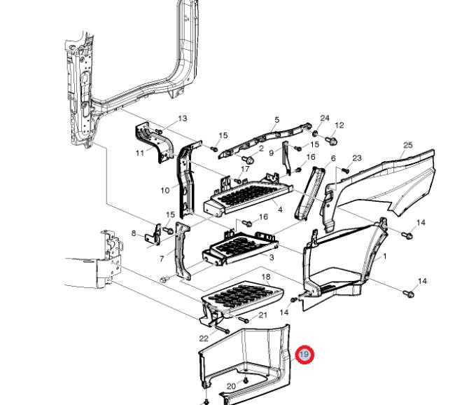Obudowa stopnia dolnego prawego FH4 21392187