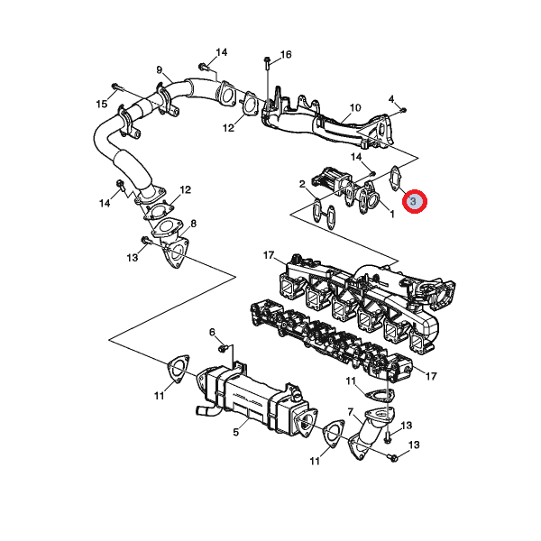 Uszczelka egr Volvo fe3 22259734